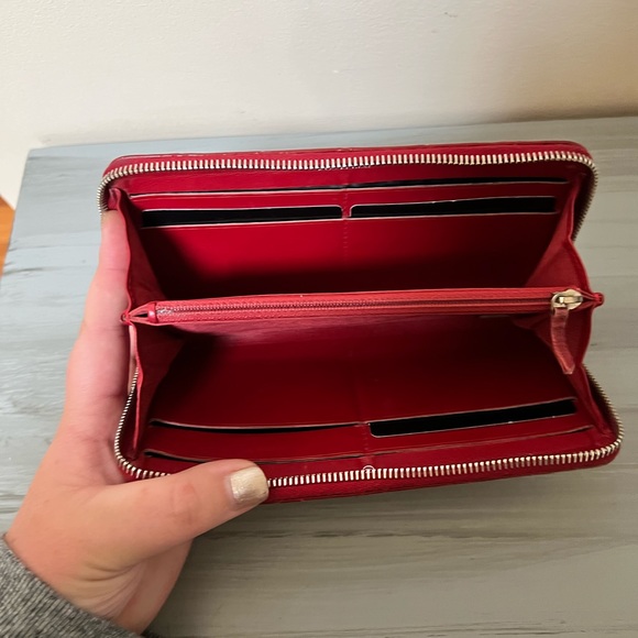 Authentic Red Patent Leather Chanel Zippy Wallet - Picture 6 of 11